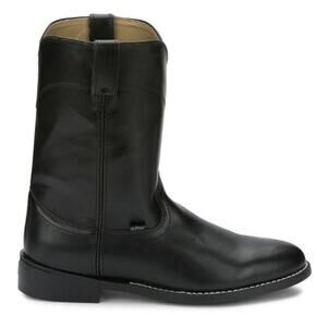 NWT Justin Women's Black Temple 10" Roper Boots Size 6